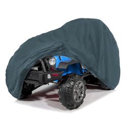 LYBOSH Funda de Coche para niños, Tela Oxford Impermeable 600D, protección para Todo Tipo de Clima, Ajuste Universal, Cubierta de Rueda eléctrica, Color Gris