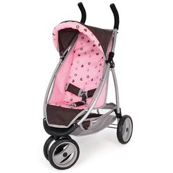 Bayer Design Carrinho de boneca, Jogger, castanho, rosa (39920AA), de 3 a 6 anos