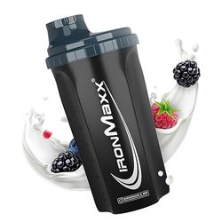 IronMaxx Protein Shaker - antracita 700ml | Mezclador de proteínas con tapa de rosca, tamiz & escala de medición | a prueba de fugas, apto para lavavajillas y sin plastificantes BPA ni DEHP