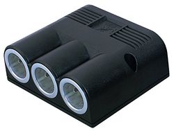 ProCar Presa di Corrente Tripla, 20 A, Nero