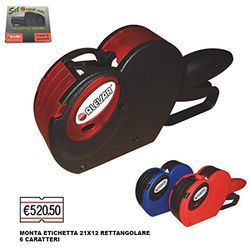 Kit Prezzatrice Alevar 6 Caratteri 21x12 mm + 10 Rotoli