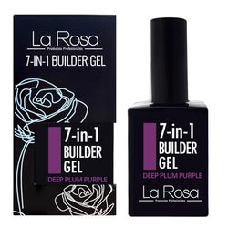 LaRosa GEL ONGLE UV Construction 7 en 1 en Flacon BUILDER GEL Fortifiant 15ml - PRUNE PROFOND