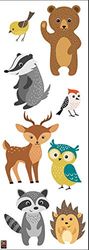 PLAGE Decoratieve muursticker bosdieren kinderen 24x68cm, vinyl, kleurrijk, 68 x 0,1 x 24 cm