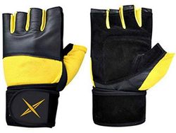 OXOGA Gym Handschoen Geel voor Zware Gewichten/Zwart OSFT-3560