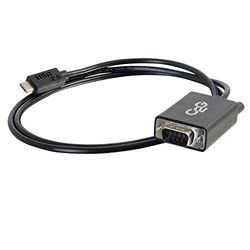 C2G 88842 USB C 2.0 Naar dB9 RS232 Modem Computer Seriële poortuitbreiding Adapter kabel, zwart