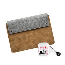 Housse pour Ordinateur Portable 14" Pilatus Caramel + étui Airpods Cœurs