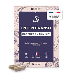 EnteroTransit - Complément Alimentaire Transit Intestinal - A base de Tamarin, Jus de Pruneaux et Guimauve - 10 Gélules - Cure de 10 Jours - Fabriqué en France