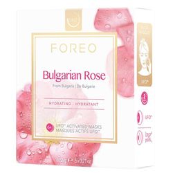 FOREO Aktywna maska UFO z bułgarską różą do suchej skóry, regenerująca i kojąca, olejek z nasion róży i jojoba z Bułgarii, wolna od curelty, kompatybilna z UFO 2 i UFO