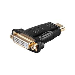 Goobay A 323 G HDMI M DVI-D 24+1p F preto - adaptador para cabo (HDMI M, DVI-D 24+1p F, macho / feminino, preto)