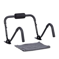 Relaxdays Máquina para abdominais, suporte, exercício de musculação, 50 x 60 x 50 cm, preto, adultos unissexo
