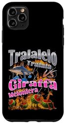 Tralalelo VS Giraffa Divertente Italiano Brainrot Meme Grafica Custodia per iPhone 11 Pro Max