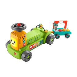 Fisher-Price Ríe y aprende Tractor 4 en 1 Correpasillos transformable con Actividades, Luces y Sonidos, bebés +6 Meses (Mattel HRB83)