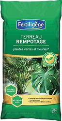 FERTILIGENE FPV2N - Terreau Rempotage Plantes Vertes et Fleuries 20 L - Stimule la croissance et facilite l'enracinement -Nourrit et reverdit en continu - Pots, bacs et jardinières -Fabriqué en France