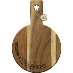 GRUSS & CO Planche en bois avec motif papa - Planche à pain en bois - 30 cm x 20 cm - Motif gravé - Cadeau pour la fête des pères, cadeau pour homme, cadeau papa - 48803