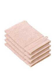 De Witte Lietaer Conjunto de 4 luvas de banho, algodão, pastel rosa, 15 x 22 cm, 4