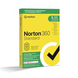 Norton 360 Standard 2022, antivirussoftware, internetbeveiliging, 1 Apparaat, 1 Jaar abonnement met automatische verlenging, Secure VPN en Password Manager, PC, Mac, tablet of smartphone