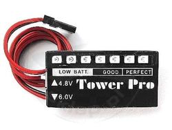 Tower Pro TP/LVD4.8V spanningsweergave in de ontvanger 4,8-6,0 V