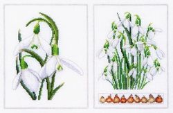 Thea Gouverneur Cross Stitch Kit, White, 35.5x22cm