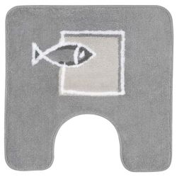 Spirella Tapis de Bain Polyester Andros 50x50cm Motif Poisson Gris