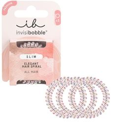 invisibobble Slim Vanity Fairy Elegant Hair Scrunchies - For Women & Girls, No Marks, High Comfort, Strong Hold, Water Resistant, Ideal for Fine, Thin Hair & Updos, Pack of 3