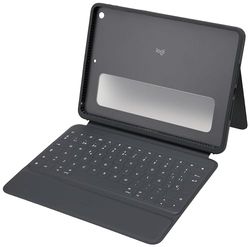 Logitech Rugged Folio for iPad (7th, 8th, & 9th generation) Protective Keyboard Case, QWERTY Italian Layout - Graphite