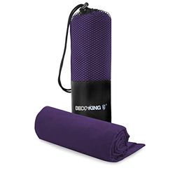 DecoKing Set van 2 microvezel gastendoekjes 30 x 50 cm violet verkoelend sneldrogend sportdoek Ekea