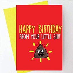 Funny Birthday Greetings Card Cheeky Adult Comedy Humour Little sh*t BC21