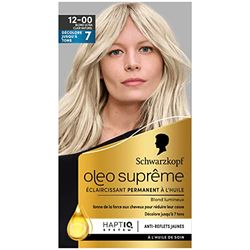 Schwarzkopf Oleo Suprême 12-00 Blond Ultra Clair Naturel – Éclaircissant Permanent à l’Huile, Sans Ammoniaque – Couleur & Éclat Longue Durée, Couvre 100% des Cheveux Blancs