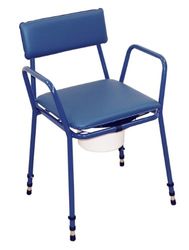 Aidapt Essex Chaise Percée Réglable en Hauteur Bleu