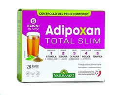 Naturando AdipoxanTotal Slim Complemento Alimenticio Para El Control Del Peso Corporal con L-Carnitina, Guindilla microencapsulada, Bedulla, Esquisandra, Pilosella y Cassia nomame - 28 sobres