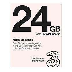 Three Mobile Pay As You Go Mobile breedband 24 GB gegevens SIM