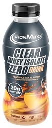 IronMaxx Clear Whey Isolate Zero RTD - Peach Ice Tea 500ml Bouteille | Protéine claire sans lactose | Prêt à boire dans une bouteille refermable