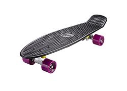 Ridge PB-27-Black-Purple Skateboard, Zwart/Paars, 69 cm
