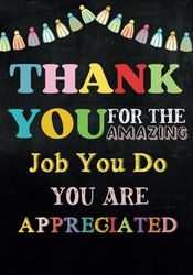 Thank You for The Amazing Job You Do Notebook: Appreciation Gift for Men or Women Employee, Coworkers, Staff, Boss for Thanks Giving, Christmas, Easter