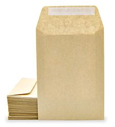 Sobres de Papel Kraft, Sobres Pequeños Tira de Silicona para Invitaciones o Bolsitas de Regalo de invitados de Boda. Medida 120x170mm. Sobres para joyas o semillas · m-office (2000 uds)