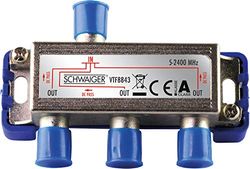 Schwaiger VTF8843241 - Distribuidor de antena para sistemas BK ou GA (3 saídas, 110 dB) (importado)