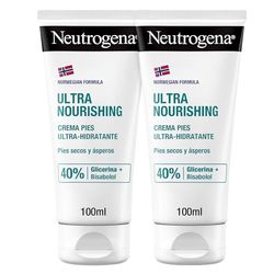 Neutrogena Creme de pés ultra hidratante, pés secos e danificados, 2 x 100 ml