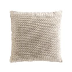Douceur d'Intérieur - Cojín desenfundable (45 x 45 cm) Flanela Beige, Franela Relief Unie