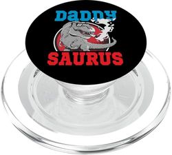 Daddy Saurus - Dinosaurio fumador para padre PopSockets PopGrip para MagSafe