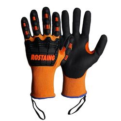 ROSTAING Guantes MAXIMPACT – Guantes de protección antigolpes y anticortes – Para grandes trabajos abrasivos y cortantes – Compatible con pantallas táctiles, reforzadas y duraderas, comodidad y