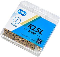 KMC K1SL Wide corrente, unissexo para adultos, dourado, 1/8-100 Link