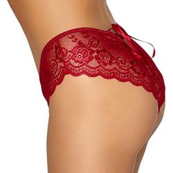 Cottelli Lingerie Women's Crotchless Panty red XL Red XL