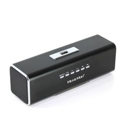 Altifalante portátil MusicMan MA Soundstation - som estéreo - rádio FM, reprodutor de MP3, USB, AUX / Line-In, suporte para cartão MicroSD - tempo de reprodução 6 horas - ideal para viajar (preto)