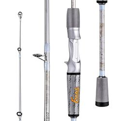 Sougayilang IM6 Canne à pêche en Graphite et Canne à pêche – Deux pièces – Canne à pêche avec poignée en Super polymère pour pêche au Bar – Casting – 1,8 m