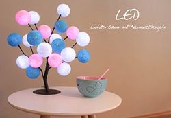 CREATIVECOTTON LED boom met katoenen ballen, binnen - lichtboom incl. timer en dimmer (orchidee)