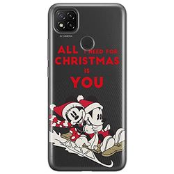 ERT GROUP mobiltelefonfodral för Xiaomi REDMI 9C originalt och officiellt licensierat Disney mönster Mickey & Minnie 015 optimalt anpassad till formen på mobiltelefonen, gedeeltelijk transparant