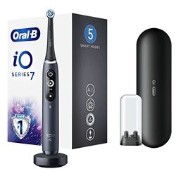 Oral-B iO Series 7 Black Onyx Szczoteczka elektryczna z rewolucyjną technologią magnetyczną iO i mikrowibracjami, 5 trybów, inteligentny czujnik siły nacisku, wyświetlacz OLED