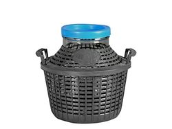 Home 1900115 Damigiana Vetro Bocca Larga Cestello Plastica 15 Litri