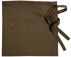 VELILLA 404201; avental curto com bolso; cor verde caça; tamanho único