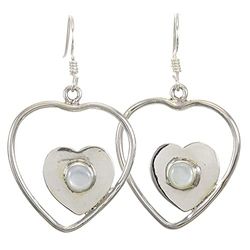 Orecchini pendenti in argento sterling massiccio 925 per orecchini pendenti in madreperla da donna Orecchini pendenti con pendenti ipoallergenici Regalo di Natale